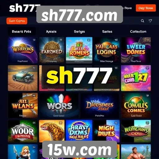 Variedade de jogos disponíveis no sh777.com